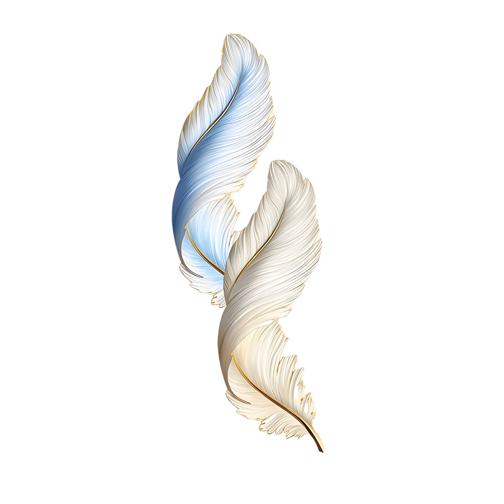 Feather Glow Wall Lamp - Backlit Feather Art with Remote Control for Cozy Ambiance 10