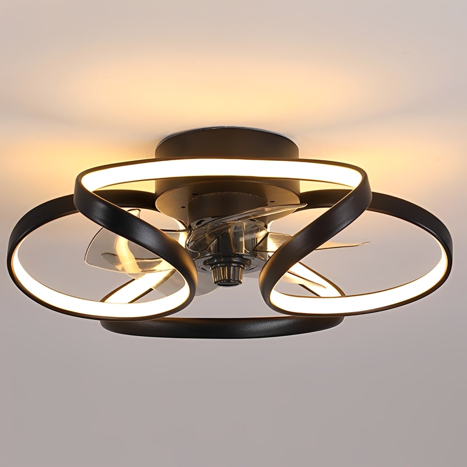 Floral Flush Mount Ceiling Fan with Dimmable LED Light – Modern Design for Elegant Home Comfort 4
