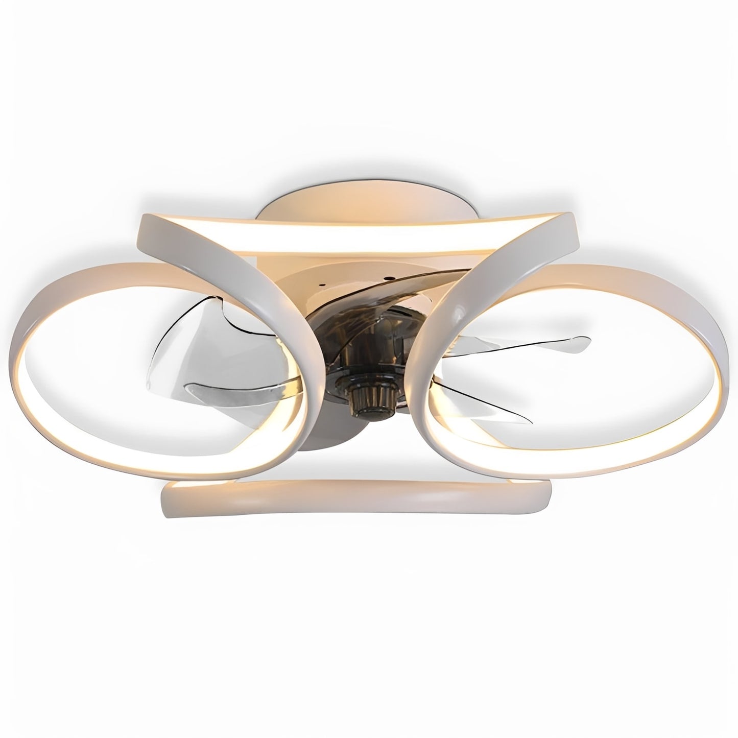 Floral Flush Mount Ceiling Fan with Dimmable LED Light – Modern Design for Elegant Home Comfort 9