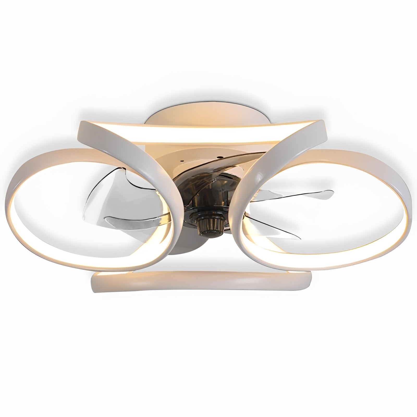 Floral Flush Mount Ceiling Fan with Dimmable LED Light – Modern Design for Elegant Home Comfort 9