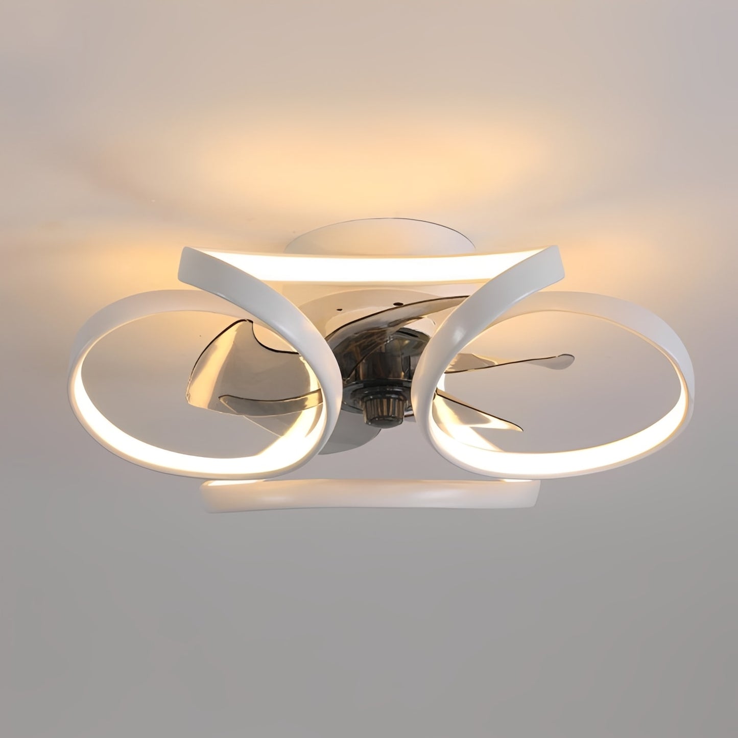 Floral Flush Mount Ceiling Fan with Dimmable LED Light – Modern Design for Elegant Home Comfort 6