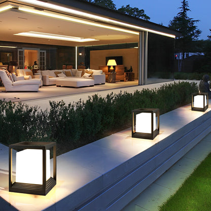 Sleek Garden Pedestal Lights - Waterproof LED Lighting with Dual Power Options for Modern Outdoor Spaces 1