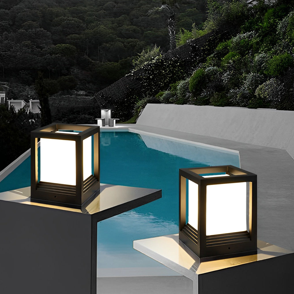 Sleek Garden Pedestal Lights - Waterproof LED Lighting with Dual Power Options for Modern Outdoor Spaces 4
