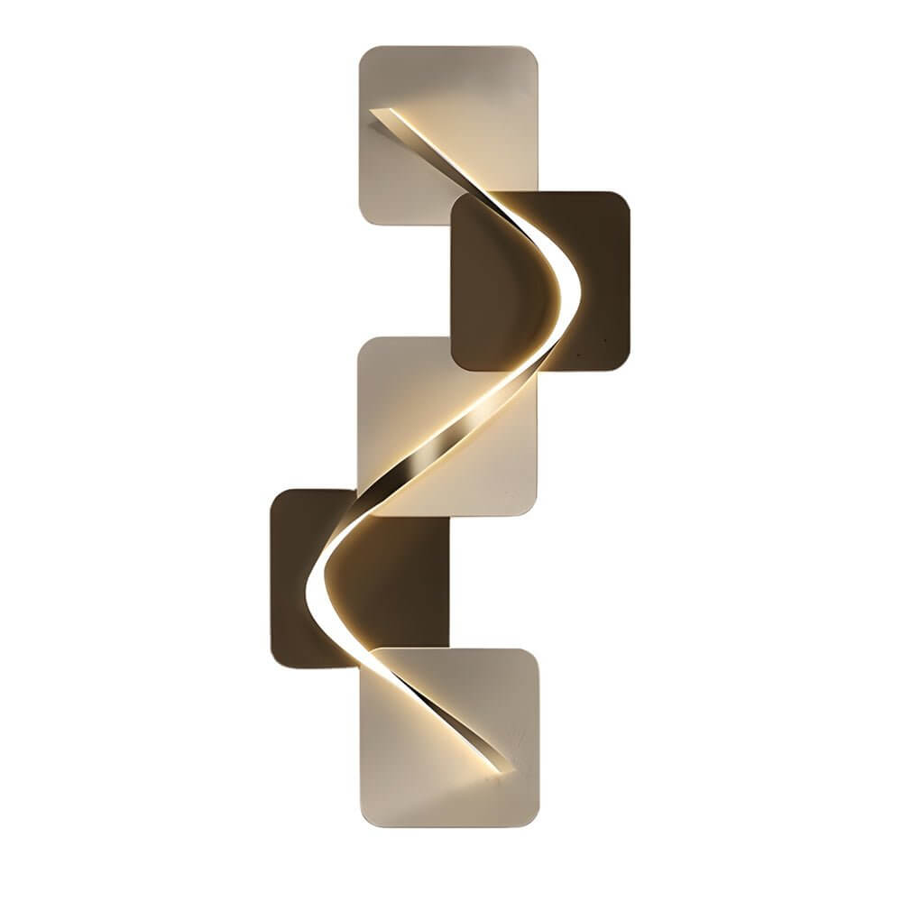 Wave Pattern LED Wall Sconce - Modern Geometric Wall Light with USB Power for Cozy Ambiance 14