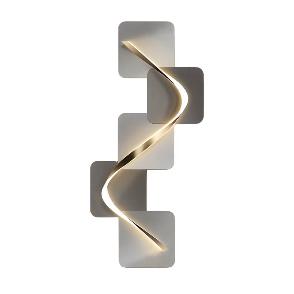 Wave Pattern LED Wall Sconce - Modern Geometric Wall Light with USB Power for Cozy Ambiance 13