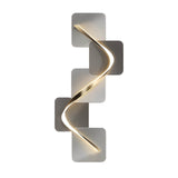 Wave Pattern LED Wall Sconce - Modern Geometric Wall Light with USB Power for Cozy Ambiance 13