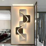 Wave Pattern LED Wall Sconce - Modern Geometric Wall Light with USB Power for Cozy Ambiance 7