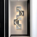 Wave Pattern LED Wall Sconce - Modern Geometric Wall Light with USB Power for Cozy Ambiance 2