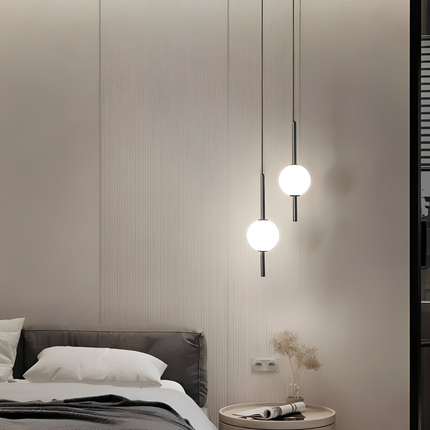 Elegant Glass Pendant Light – Adjustable Chain for Modern Kitchen Lighting 6
