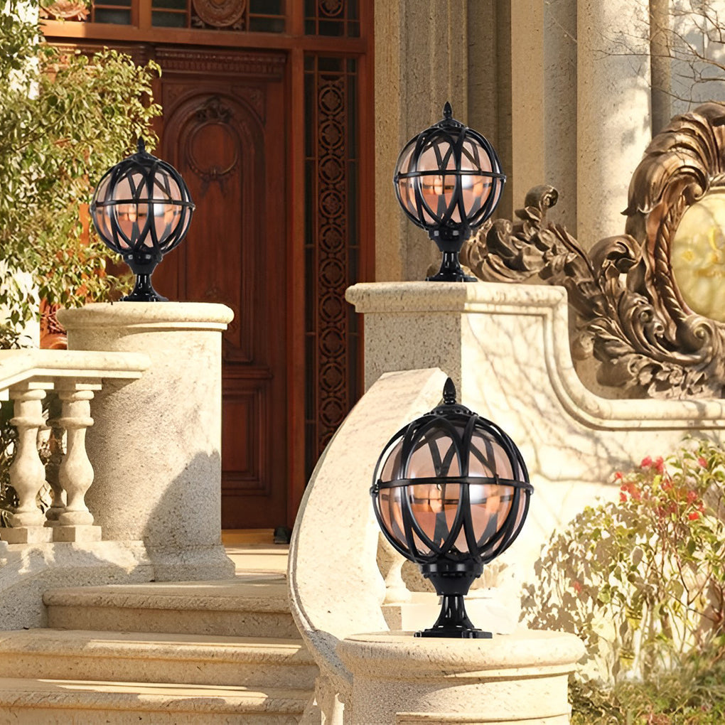Elegant Globe Outdoor Lamp with Waterproof Design & E27 Socket – Stylish Garden Lights for Courtyard and Pathway Illumination 1