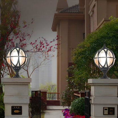 Elegant Globe Outdoor Lamp with Waterproof Design & E27 Socket – Stylish Garden Lights for Courtyard and Pathway Illumination 2