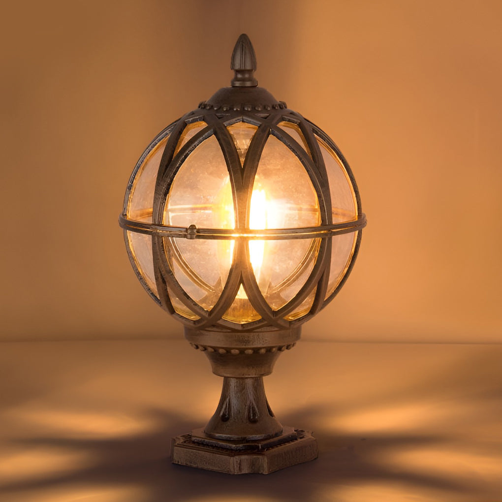 Elegant Globe Outdoor Lamp with Waterproof Design & E27 Socket – Stylish Garden Lights for Courtyard and Pathway Illumination 7