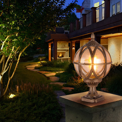 Elegant Globe Outdoor Lamp with Waterproof Design & E27 Socket – Stylish Garden Lights for Courtyard and Pathway Illumination 5
