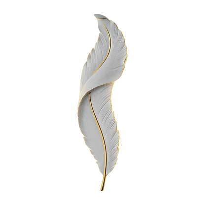 Feather Wall Light - Modern Resin Wall Sconce with Dimmable LED & Three Color Options for Artistic Ambiance 12