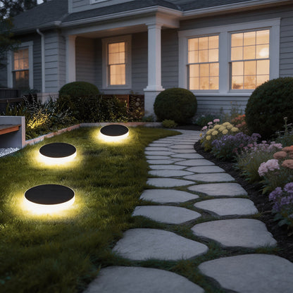 Elegant Ground Solar Lights - LED Landscape Lighting for Pathways & Patios 8