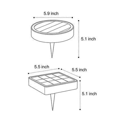 Elegant Ground Solar Lights - LED Landscape Lighting for Pathways & Patios 16
