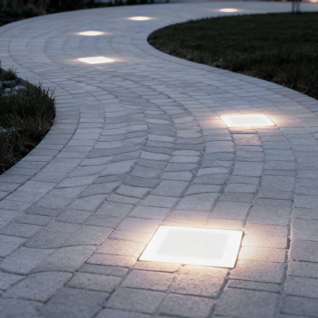 Crystal Glow Solar Step Light - Modern Outdoor Ice Cube Lights with Four Color Options for Elegant Ambiance 11