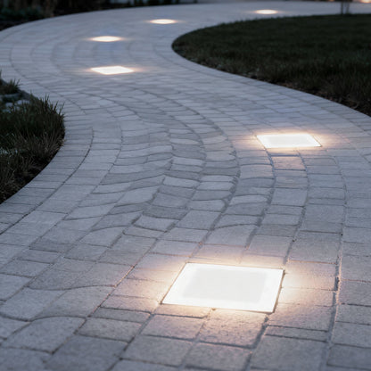 Crystal Glow Solar Step Light - Modern Outdoor Ice Cube Lights with Four Color Options for Elegant Ambiance 11