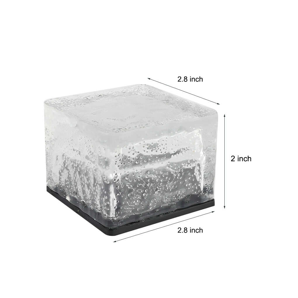 Crystal Glow Solar Step Light - Modern Outdoor Ice Cube Lights with Four Color Options for Elegant Ambiance 14