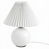 Elegant Ceramic Table Lamp with Pleated Shade - Modern Design for Stylish Illumination 2