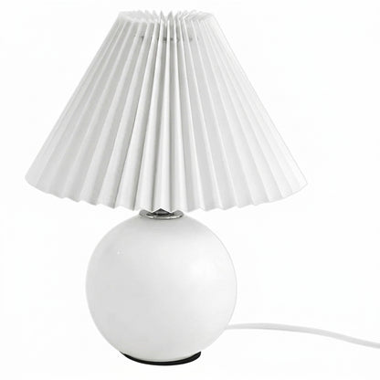 Elegant Ceramic Table Lamp with Pleated Shade - Modern Design for Stylish Illumination 2