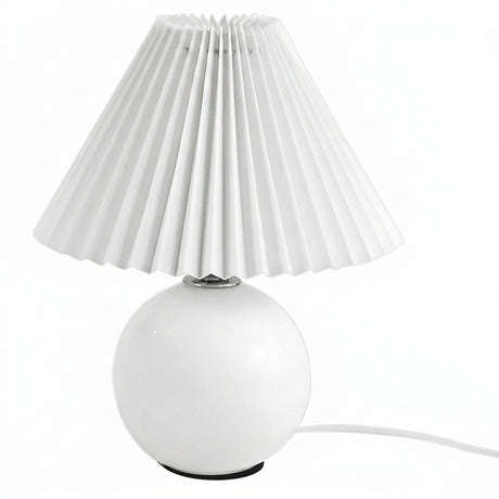 Elegant Ceramic Table Lamp with Pleated Shade - Modern Design for Stylish Illumination 2