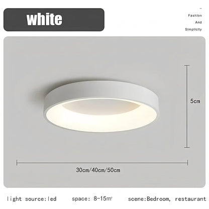 Nordic Round LED Ceiling Light – Remote Control & Energy-Efficient Design for Modern Spaces 11