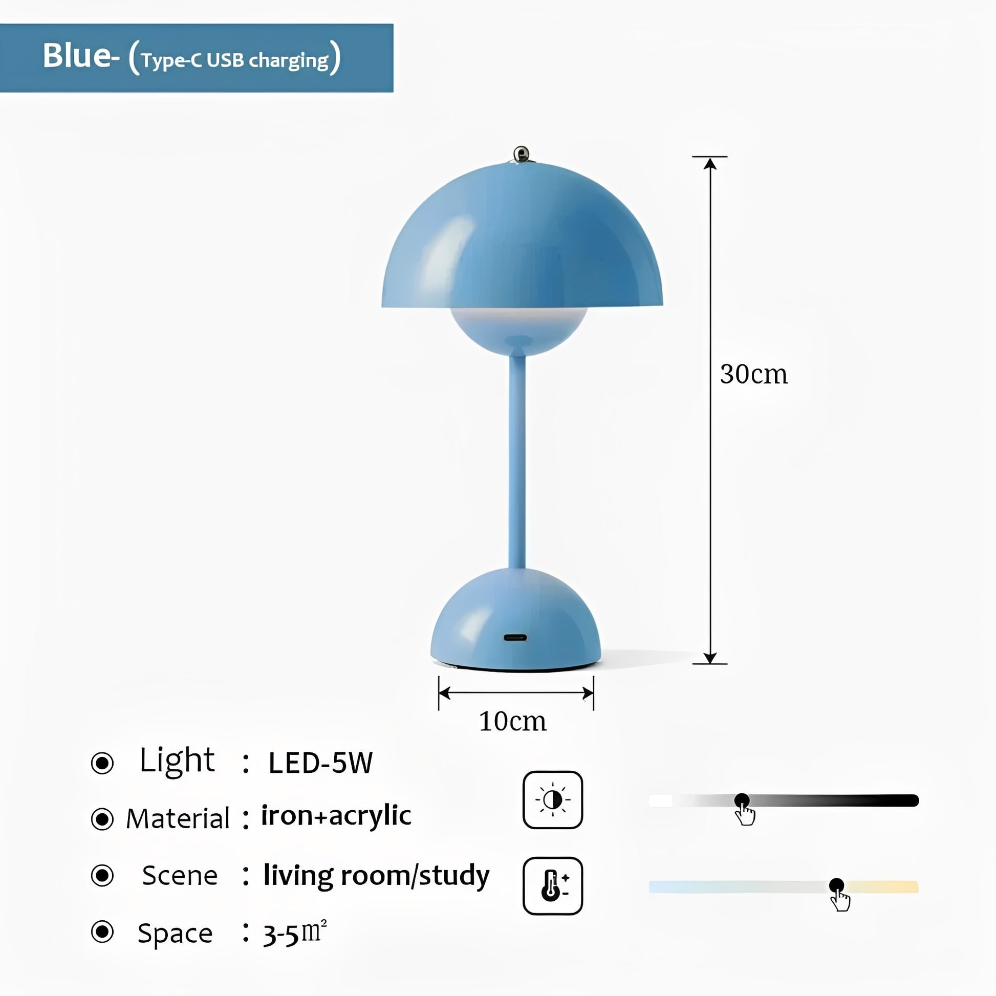 Elegant Wireless Table Lamp – Cordless LED Desk Lamp with Adjustable Brightness for Versatile Lighting 21
