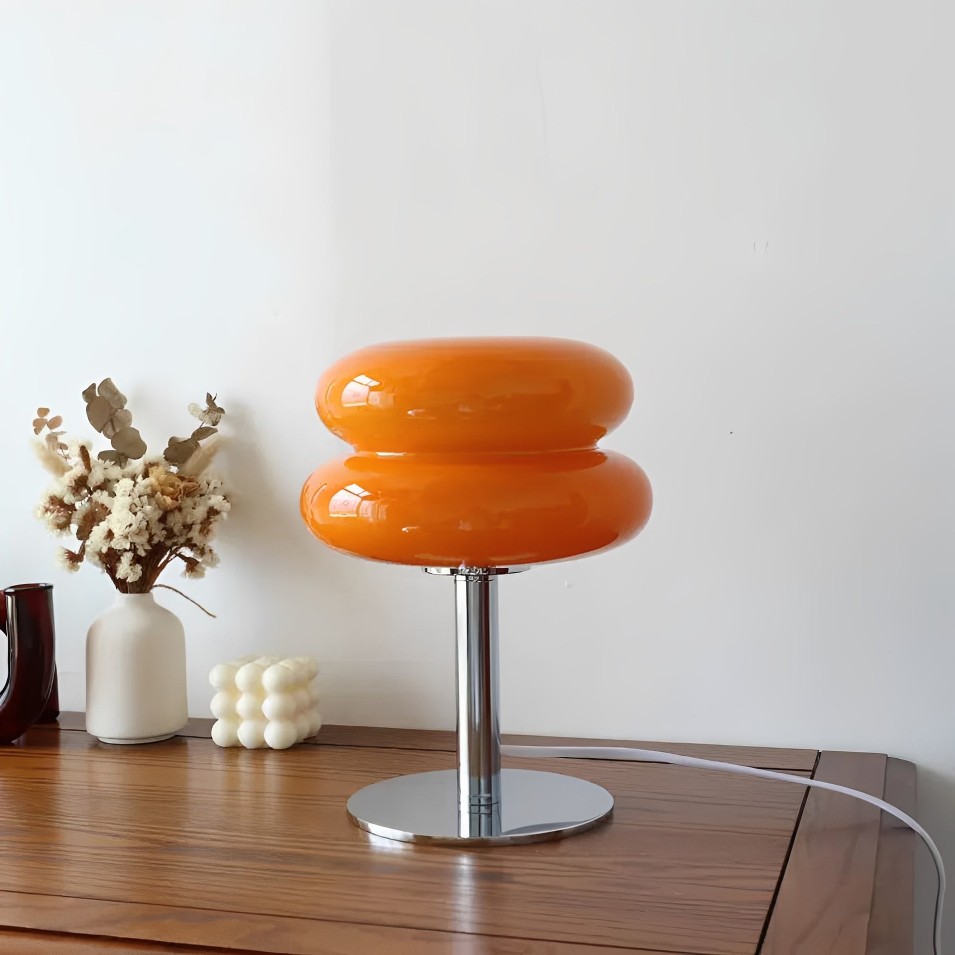 Elegant Glass Table Lamp – Dimmable & Cordless Design for Home and Office 1