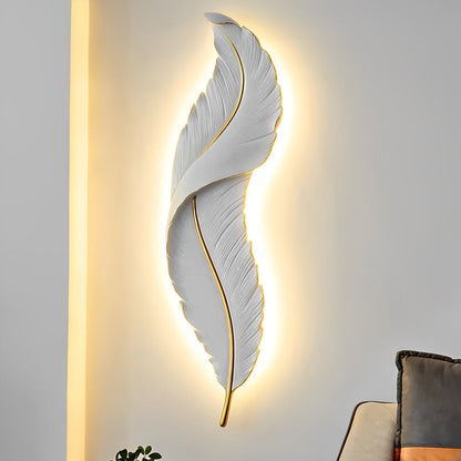 Feather Wall Light - Modern Resin Wall Sconce with Dimmable LED & Three Color Options for Artistic Ambiance 2