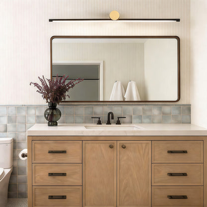 Elegant Linear Vanity Light Bar - Dual-Color Design with Dimmable LED for Modern Bathrooms 5