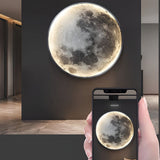 Lunar Moon-Shaped LED Wall Lamp - Dimmable Design for Artistic Ambiance 7