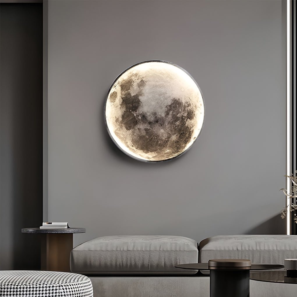 Lunar Moon-Shaped LED Wall Lamp - Dimmable Design for Artistic Ambiance 2