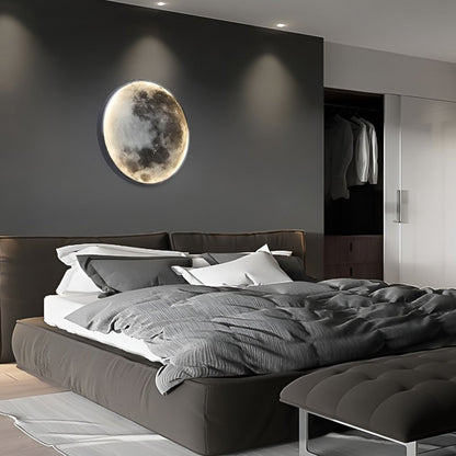 Lunar Moon-Shaped LED Wall Lamp - Dimmable Design for Artistic Ambiance 6