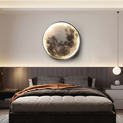 Lunar Moon-Shaped LED Wall Lamp - Dimmable Design for Artistic Ambiance 1