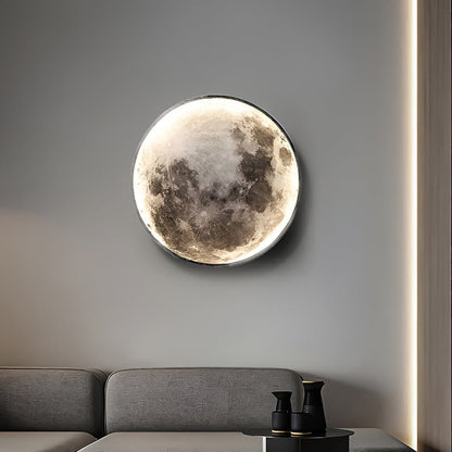 Lunar Moon-Shaped LED Wall Lamp - Dimmable Design for Artistic Ambiance 3
