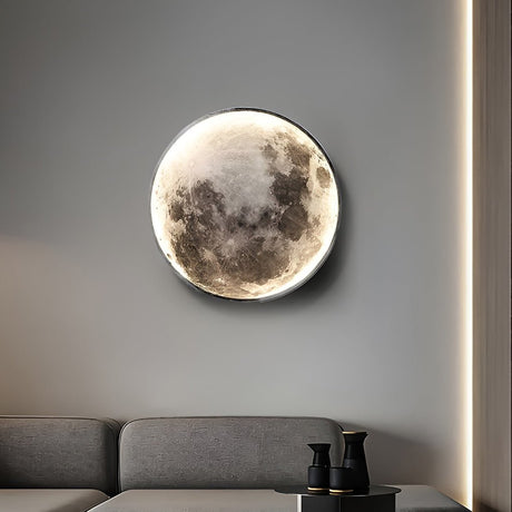 Lunar Moon-Shaped LED Wall Lamp - Dimmable Design for Artistic Ambiance 3