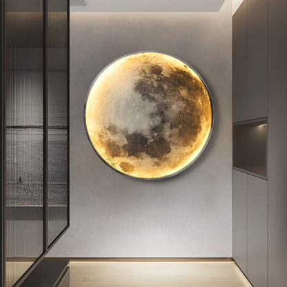 Lunar Moon-Shaped LED Wall Lamp - Dimmable Design for Artistic Ambiance 8