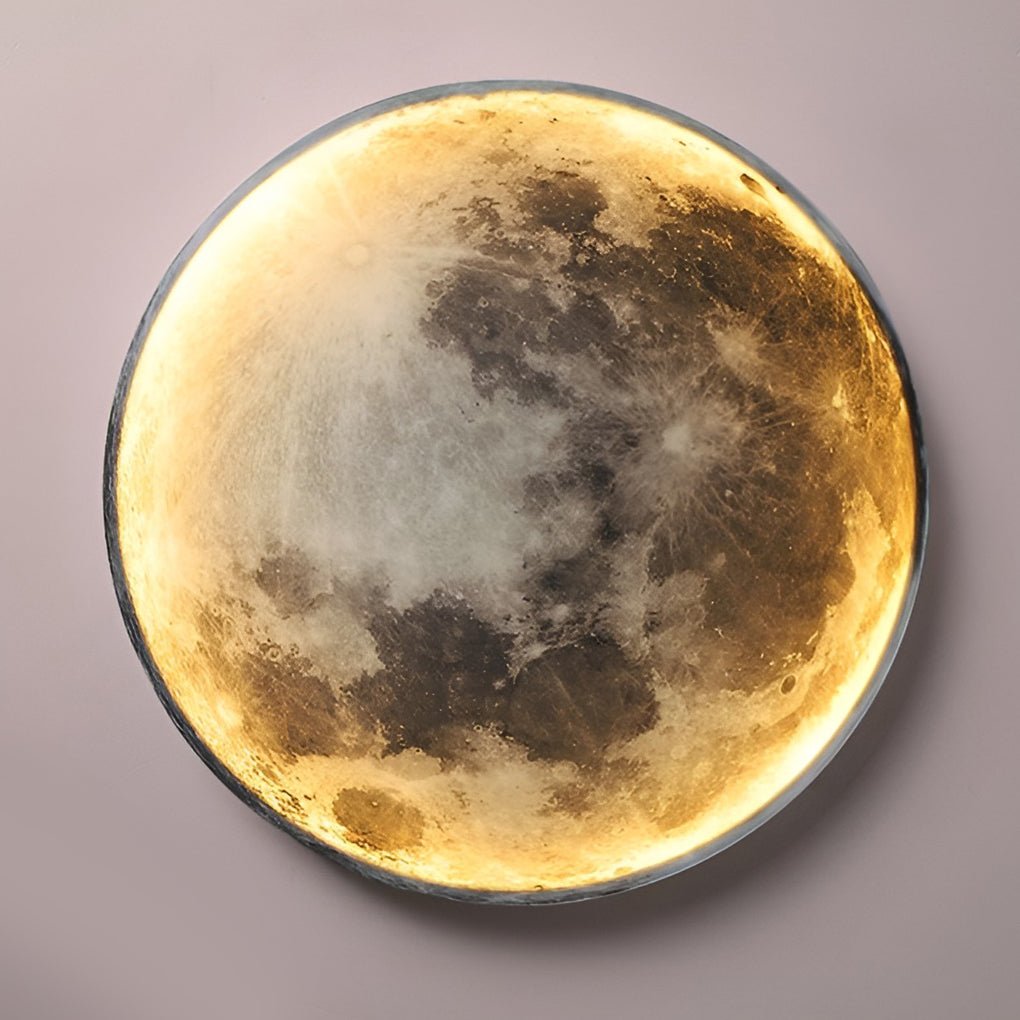 Lunar Moon-Shaped LED Wall Lamp - Dimmable Design for Artistic Ambiance 5