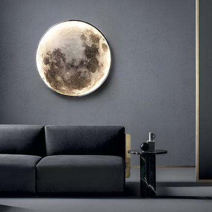 Lunar Moon-Shaped LED Wall Lamp - Dimmable Design for Artistic Ambiance 4