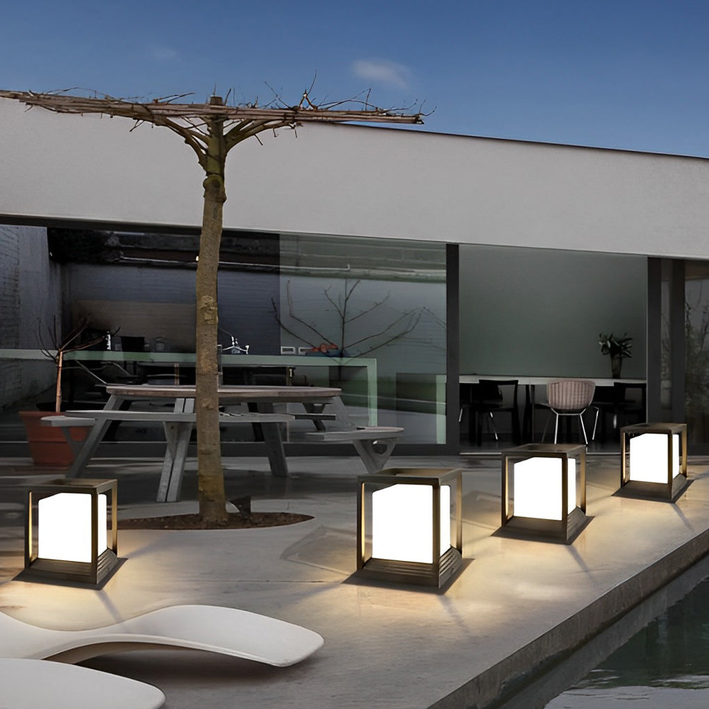 Sleek Garden Pedestal Lights - Waterproof LED Lighting with Dual Power Options for Modern Outdoor Spaces 2