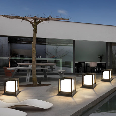 Sleek Garden Pedestal Lights - Waterproof LED Lighting with Dual Power Options for Modern Outdoor Spaces 2