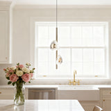 Modern Crystal Pendant Light - Adjustable Dual-Light Design with Three-Color Dimming for Elegant Spaces 3
