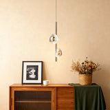 Modern Crystal Pendant Light - Adjustable Dual-Light Design with Three-Color Dimming for Elegant Spaces 1