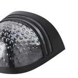Modern Solar - Powered Black Wall Fence Lights, 4 - Pack