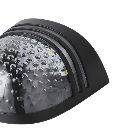 Modern Solar - Powered Black Wall Fence Lights, 4 - Pack