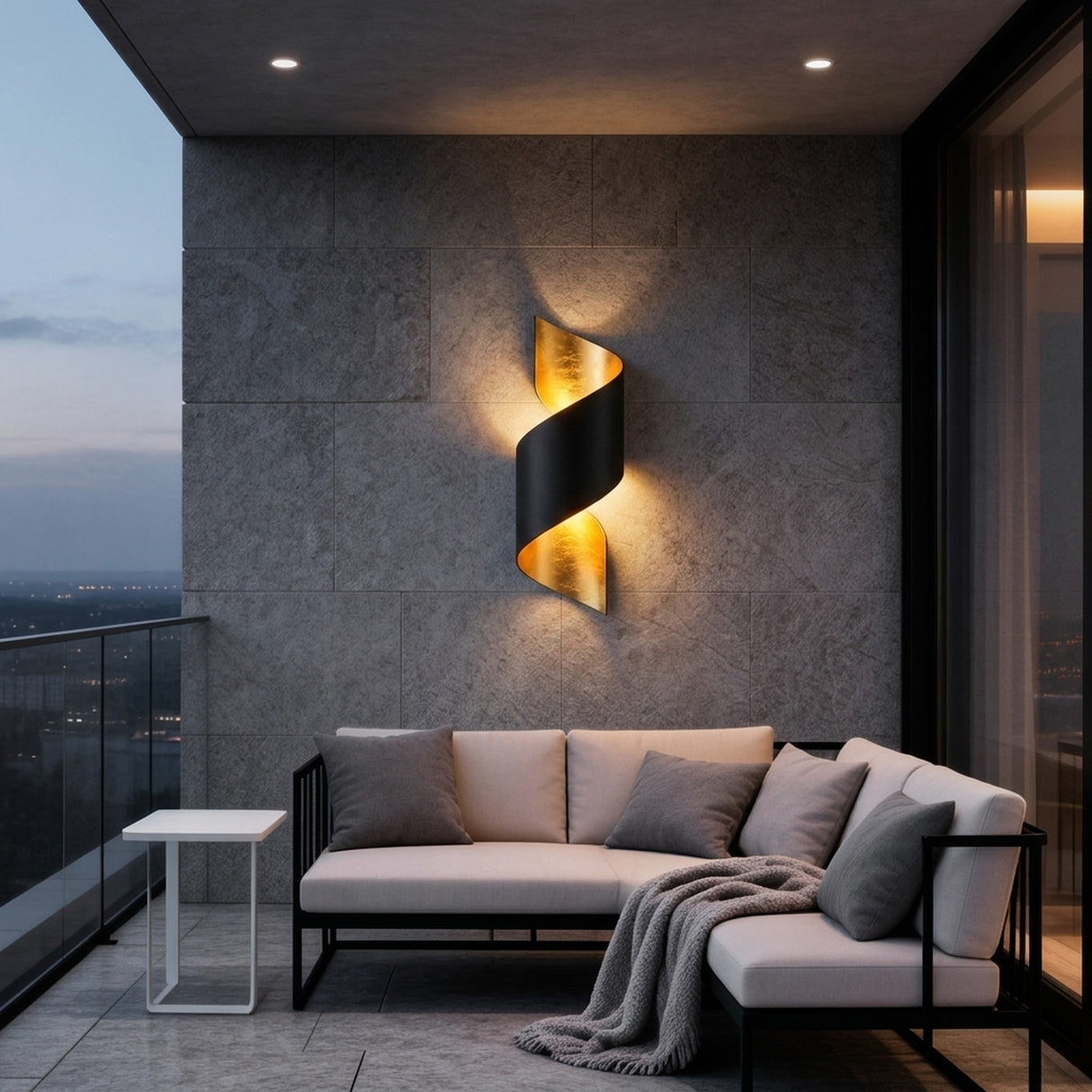 Spiral LED Outdoor Wall Light - Waterproof Dual-Sided Design for Modern Ambiance 9