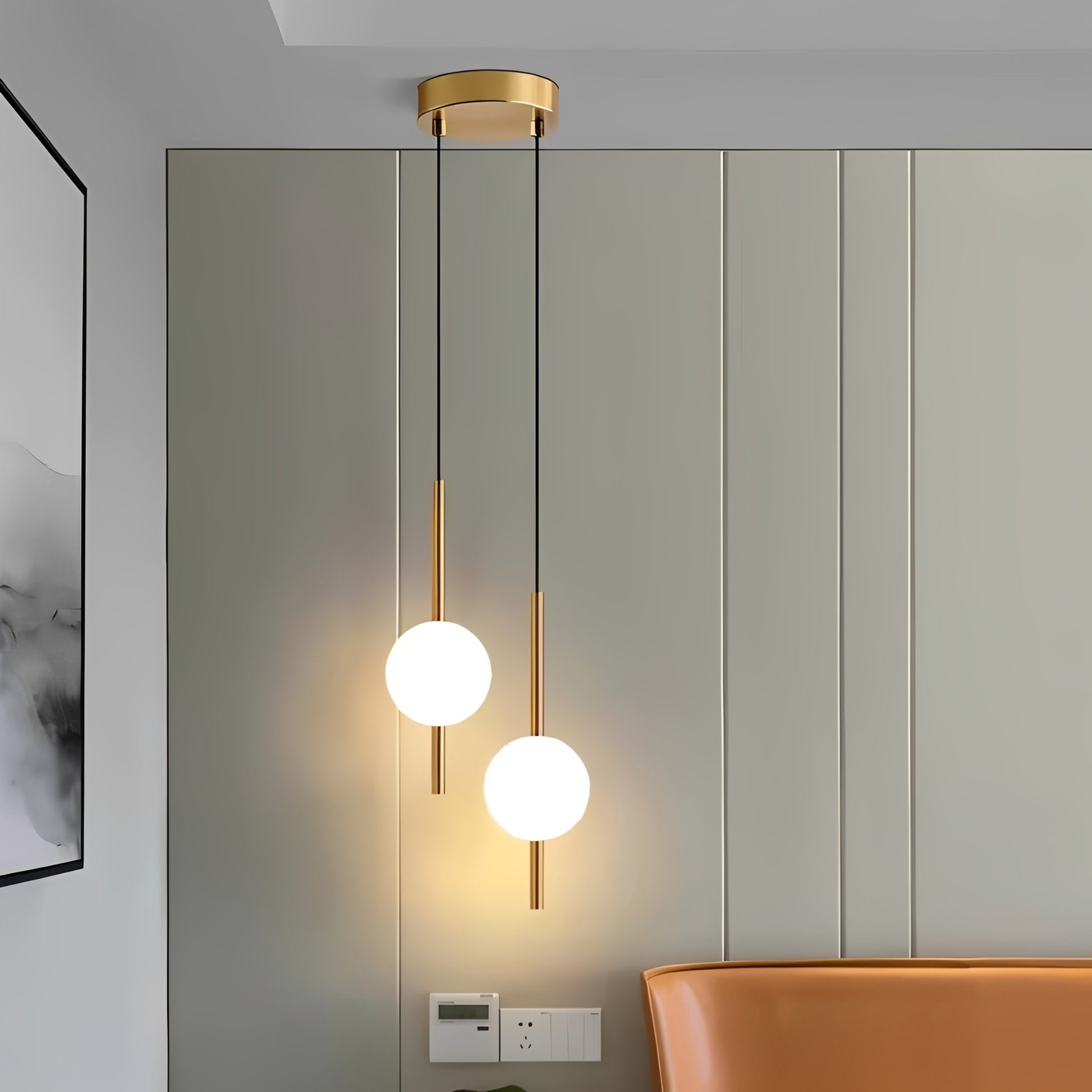 Elegant Glass Pendant Light – Adjustable Chain for Modern Kitchen Lighting 7
