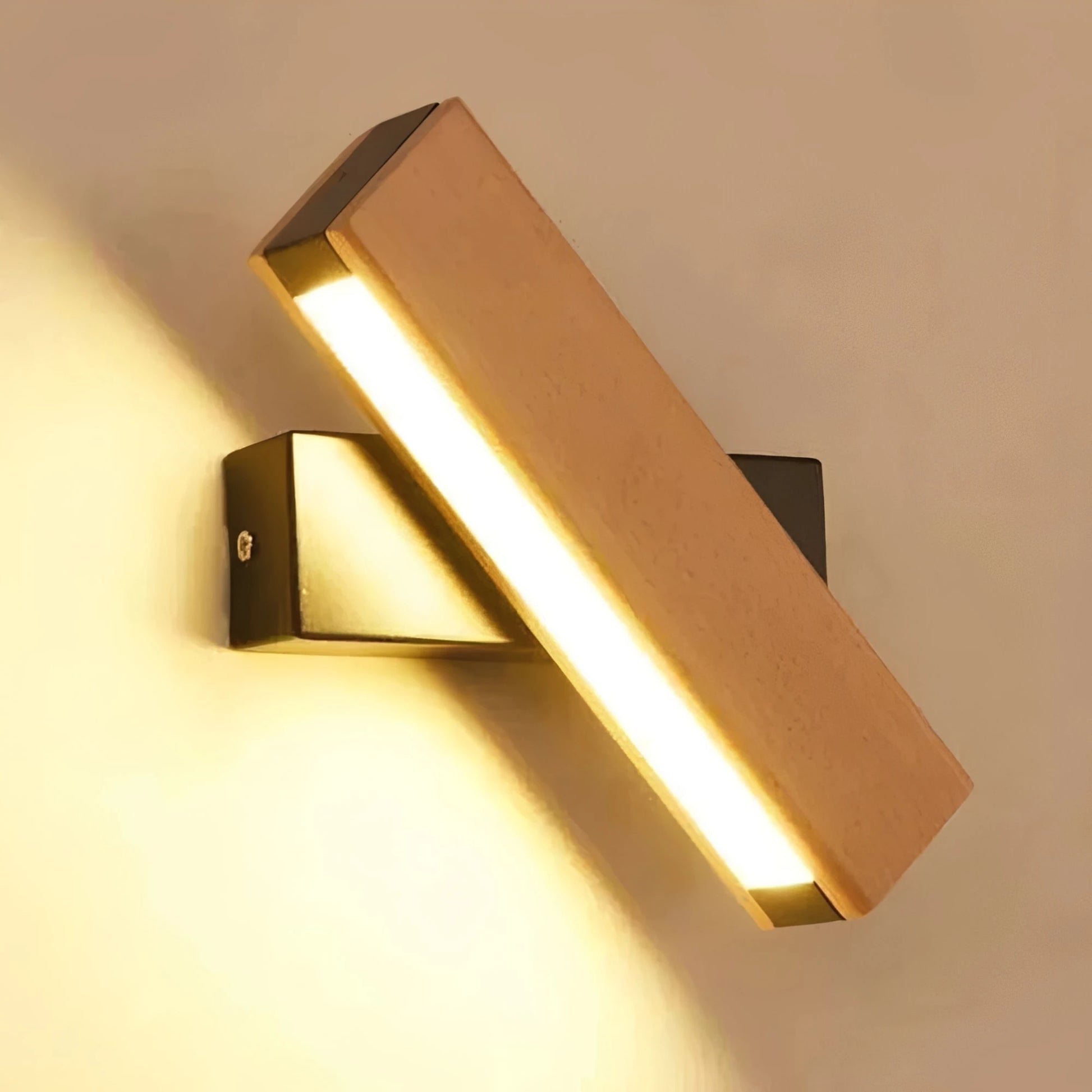 Elegant LED Wall Lamp – Rotating Wood Design with Adjustable Brightness for Stylish Ambiance 1