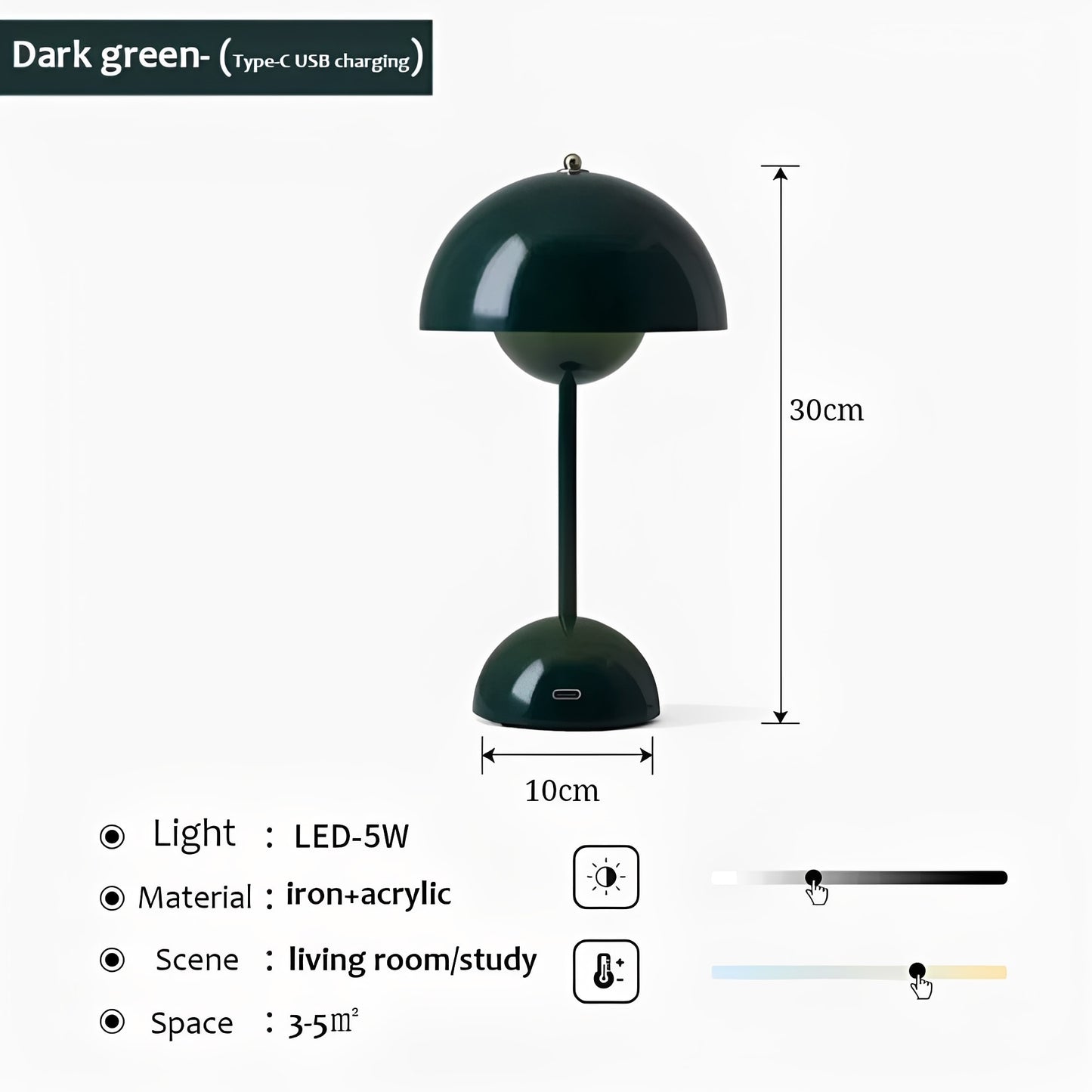 Elegant Wireless Table Lamp – Cordless LED Desk Lamp with Adjustable Brightness for Versatile Lighting 23